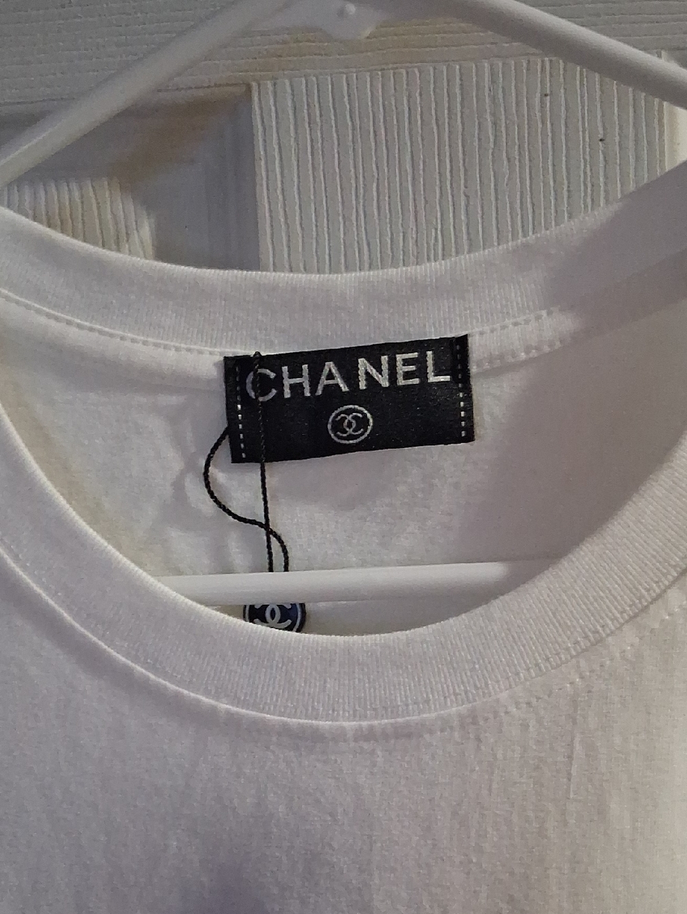NWT Mens Chanel White Logo Tee Size 2XL - Picture 3 of 6